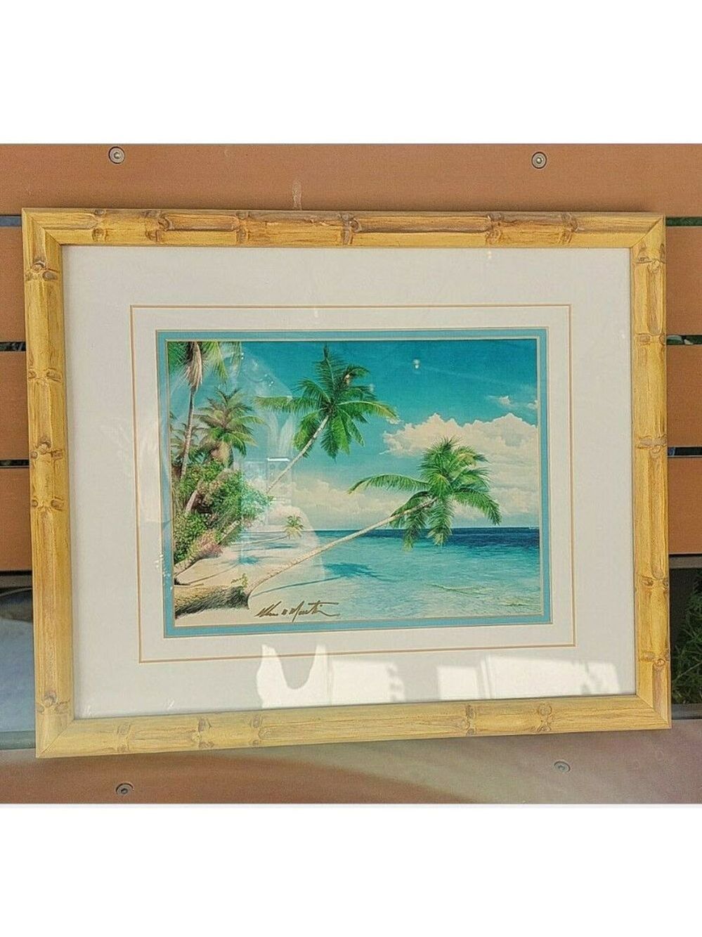 Framed Glenn Martin Art Print Rangaroa SIGNED BEACH ART